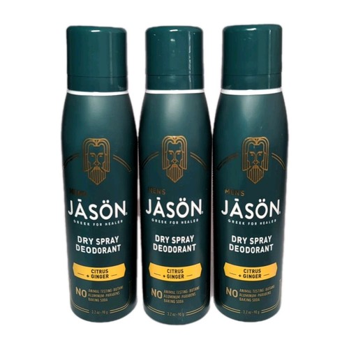 ( 3-Pack ) CITRUS GINGER • DRY SPRAY DEODORANT 3.2 Oz By Jason Natural Products