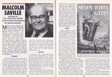 MALCOLM SAVILLE : THE STORYTELLER BEHIND THE LONE PINE ADVENTURES. BY MARTIN SPE