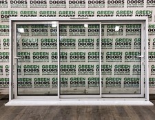 ALUMINIUM SLIDING PATIO DOORS EXTERNAL CORTIZO ULTRA THIN SIGHTLINES INLINE USED