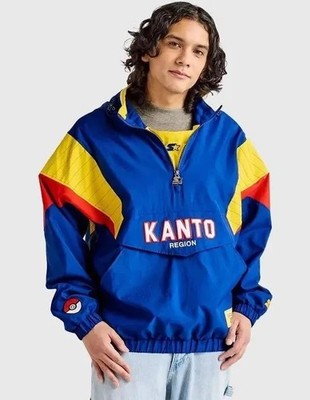 Pokemon x Target Starter Pullover Windbreaker Jacket Blue Kanto Region Size ''S''