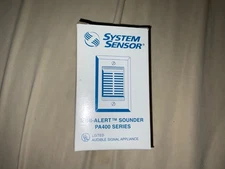 System Sensor PA400W Mini-Alert Sounder White Pa400 Series Alarm 12v To 30v DC