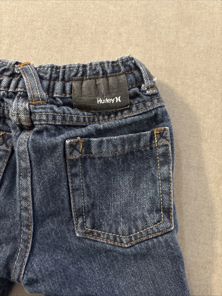 Jeans Infantiles, Marca Hurley, Talla 3-6 Meses, Azul Foto 4 de 4