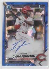 2021 Bowman Sapphire Edition Chrome Prospects Ivan Johnson #BSPA-IJ Auto 14e3