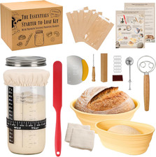 Sourdough Starter Kit, Complete Starter-To-Loaf Set with Instructions, Sourdough