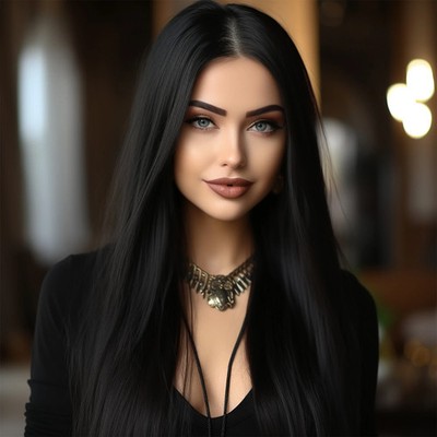 Long Black Straight Wig Heat Resistant Realistic Synthetic Wigs for Women 28inch