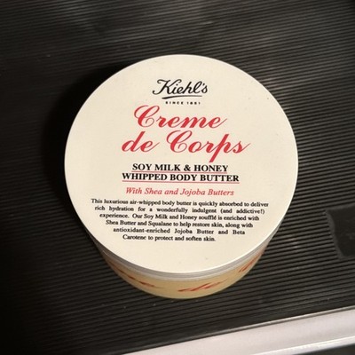 New & Sealed! Kiehl's Creme de Corps Soy Milk & Honey Hydrating Body Butter 8 oz