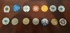 Lot of 14 Downtown Las Vegas Fremont Casino Poker Chips and Souvenirs