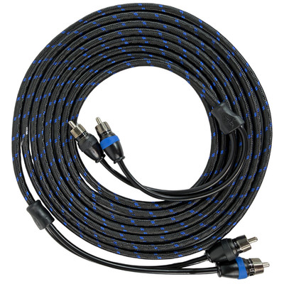 Sky High Car Audio 2 Channel 6 ft RCA Cables Triple Shield Nylon Coated 6' 