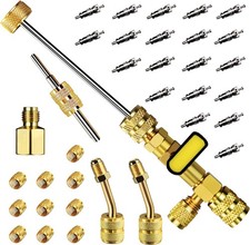 Removal Tool, Schrader Valve Tool, Mini Split Adapter SAE 1/4 & 5/16 Port, Pro