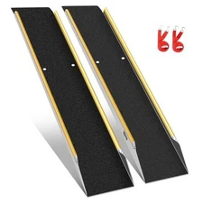  48" Aluminum Motorcycle Ramp, 2PCS 1200 lbs 47"L - Max Using Height 13.8"