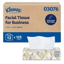 Kleenex  Professional Facial Tissue, Bulk 03076 , 2-Ply, White, Flat Boxes