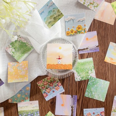 Blaues Briefpapier Set mit Mini-Aufklebern Scrapbooking DIY Tagebuch Labels