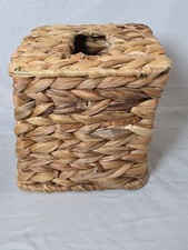 Tissue Box Cover Square Wicker Tissue Box Holder Facial Tissues Boxes OB