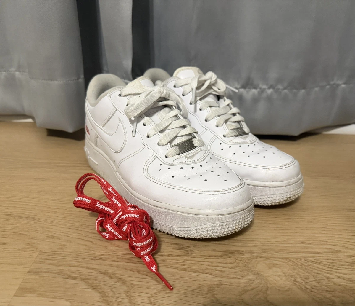 Nike Air Force 1 x Supreme Low Box Logo - White for Sale