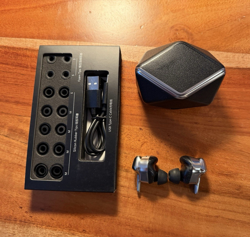 HIFIMAN Svanar Wireless Bluetooth In-Ear Earbuds w/ Charging Case Gray/Black