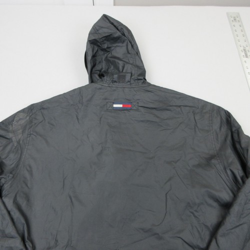 Vintage Tommy Hilfiger Jacket Mens Large Black Hooded Anorak Fleece Lined 90s by Tommy Hilfiger, Size L, $34.99 - Photo 9