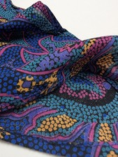 Vintage Paisley Print Bandana Scarf - Purple  Teal