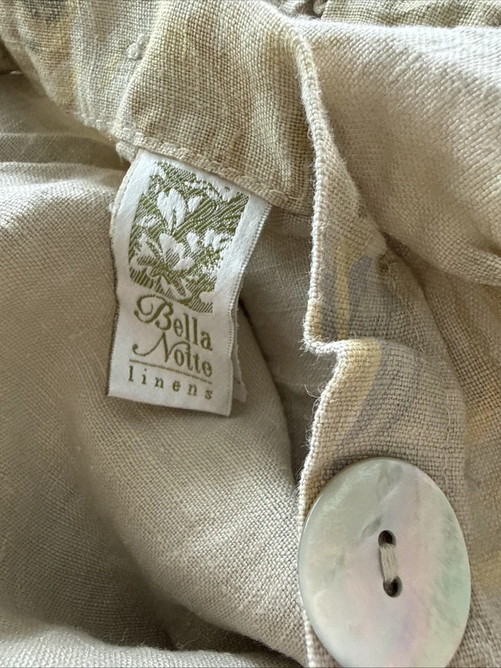 Almohada estándar vintage Bella Notte de lino con volantes Foto 2 de 4