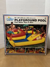 Intex Wet Set Inflatable Pool Sports Center Playground Swim 90”x 90” Vtg 98 Rare