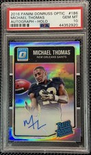 2016 Optic Rated Rookie RC Silver Holo Michael Thomas On Card Auto /99 PSA 10. rookie card picture