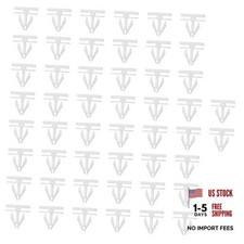 Rocker Panel Moulding Rivets Clips, White Nylon Side Skirt Sill 50PCS