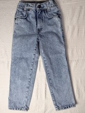 Vintage 80s 90s Little Levis SZ 6 Slim Blue Denim Orange Tab USA Made Acid Wash