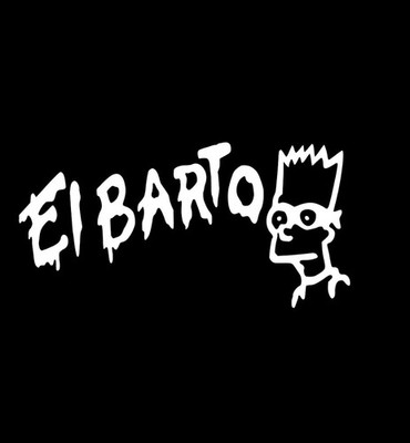  Simpsons Bart Simpson Skateboard Sticker Vinyl Laptop  ''El Barto'' 6x3 Inch!