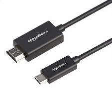 Amazon Basics USB-C to HDMI Cable Adapter 4K 60Hz Thunder-bolt 3 6ft Black