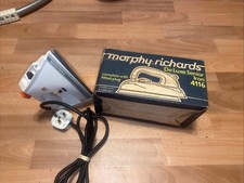Vintage MORPHY RICHARDS Senior dry 4116 Electric Iron Boxed Cream