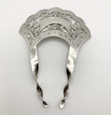 Sterling Silver Hair Comb Mexico 925 – Vintage Ornate Decorative Comb