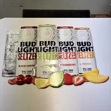 New! Bud Light Seltzer Metal Sign Tin 23.5”x16” Bar Garage Brewery