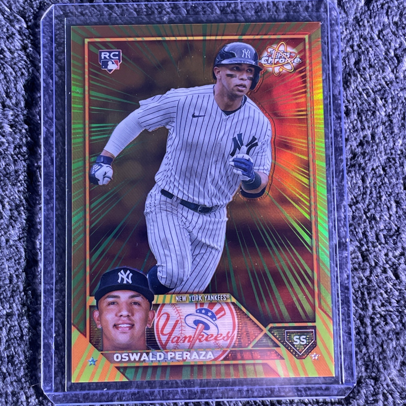 2023 Topps Chrome Update Series - Radiating Rookies Oswald Peraza #RR-24 (RC)