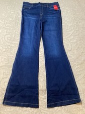 Spanx Flare Pull On Jeans Women  s XL Midnight Shade 20327R NEW 34X33  
