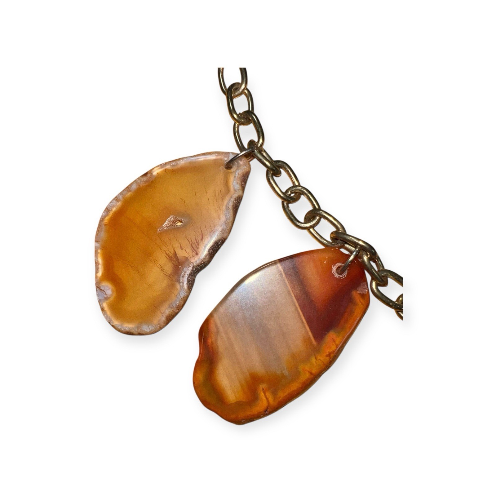 GEMSTONE STATEMENT NECKLACE AGATE QUARTZ GEODE FA… - image 24