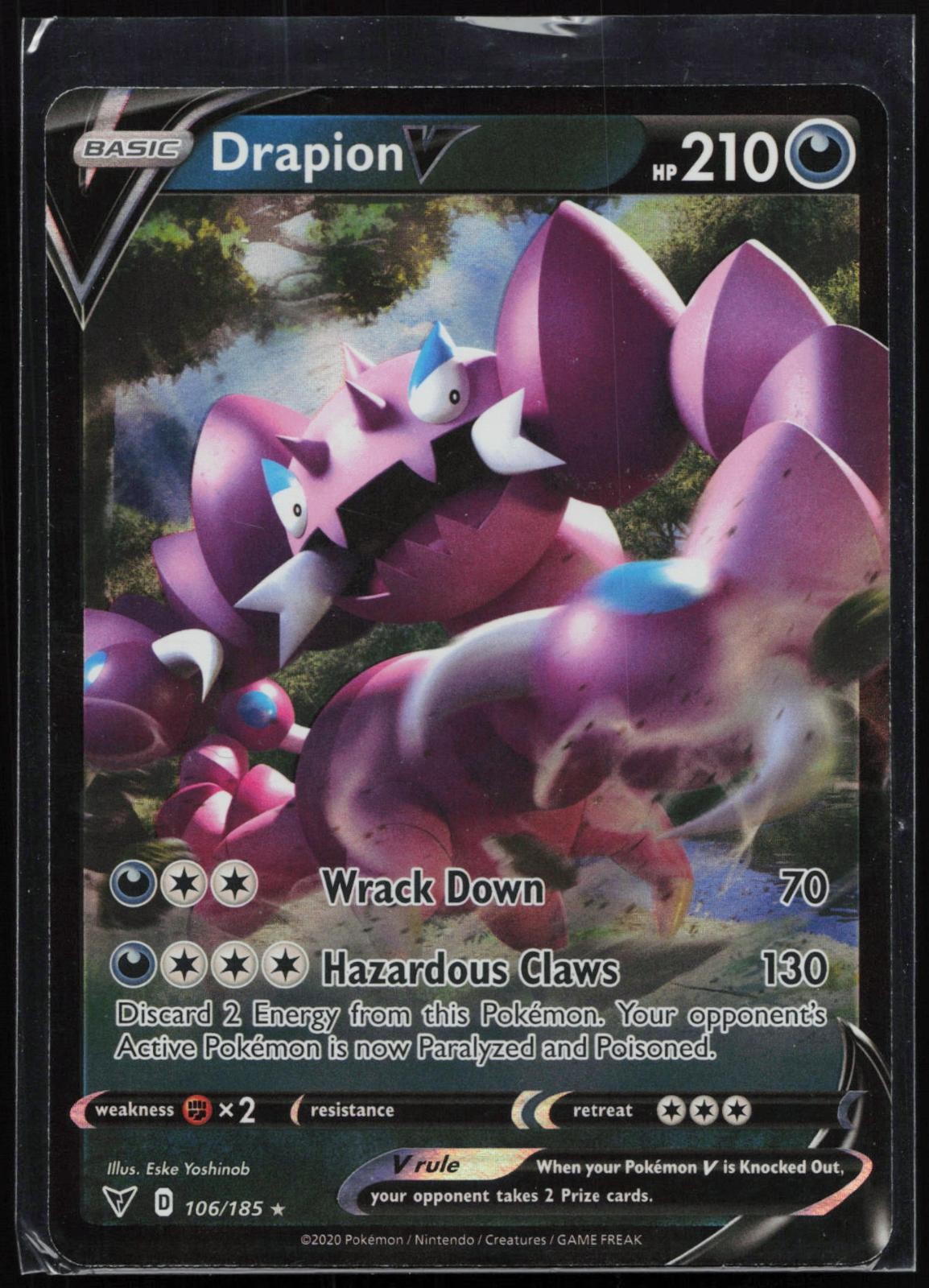 Drapion V 106/185 Holo V Rare Vivid Voltage Pokemon NM
