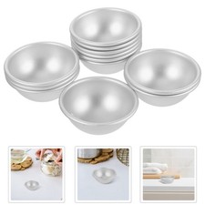 12 Pcs DIY Aluminium Alloy Semi Sphere Bath Bomb Molds for Home