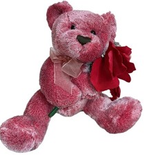 READ Dan Dee Teddy Bear Holding Red Rose Plush 7  Anniversary Gift Stuffed