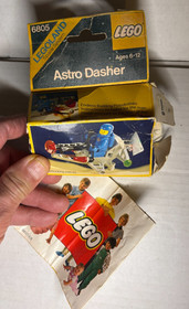 VTG Lego Astro Dasher Damaged Box Only Classic Blue Spaceman 1985  6805 -
