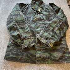 vintage Tiger Stripe Camo m-65 Field Jacket Mens small Green Camouflage military