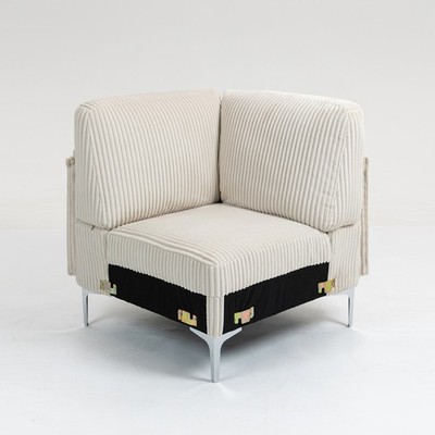 Modular Sectional Sofa Corner Seat Middle Seat Module Couch Beige