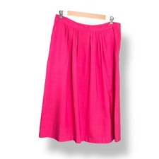 Vintage Pink Pleated Midi Skirt