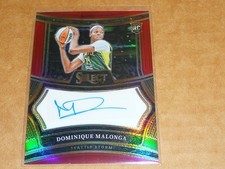 2025 Panini Select WNBA DOMINIQUE MALONGA AUTOGRAPH/AUTO SIGNATURES RED 53/99