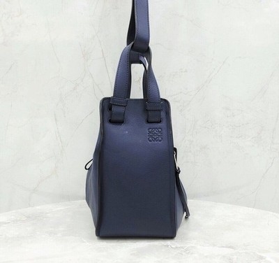 Loewe Navy Small Classic Calf Hammock Bag 150314940