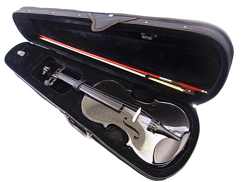 バイオリン　　4/4 Beautiful 4/4 Black Violin(Solid Wood) +Case+ Bow+ Rosin+