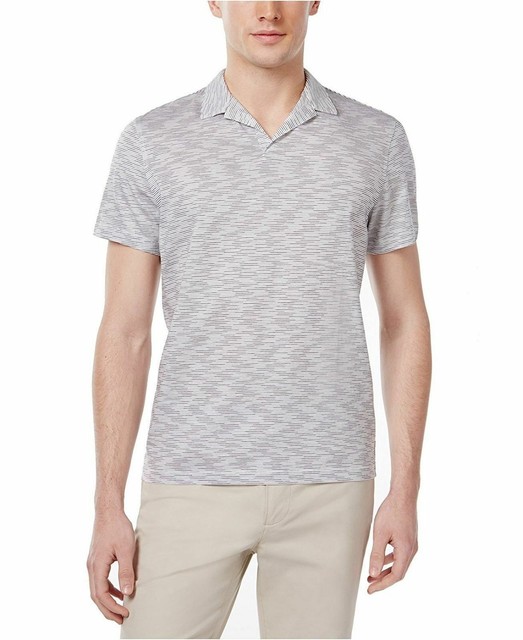 white buttonless polo