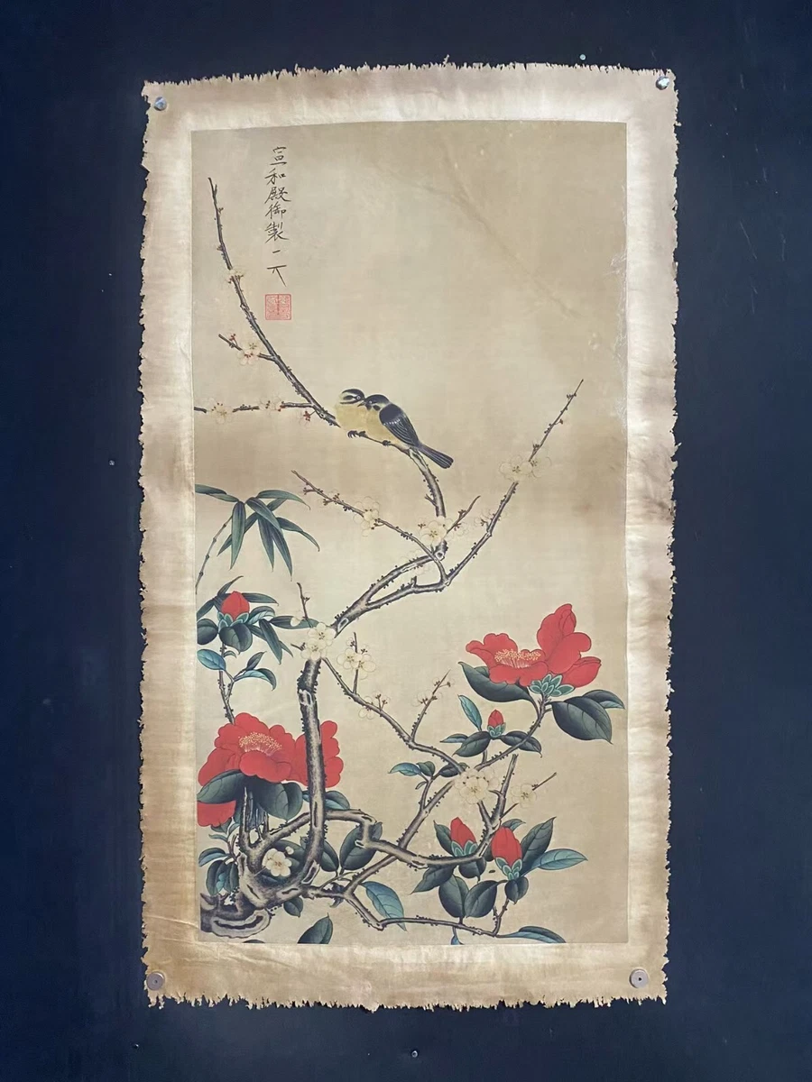 纸张多色1800年以前古董中国画作、画卷| eBay