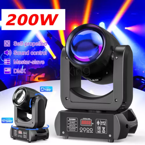 200W LED Beam Moving Head 6+12 Prisma 8 Gobo Bühnenlicht DMX dj Spot Partylicht - Bild 1 von 16