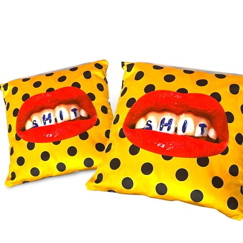 Cushion Seletti x1 SH*T Insert & Cushion Cover 50x50cm BRAND NEW £110 RRP -35% - Picture 4 of 16