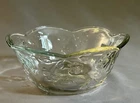 Vintage Anchor Hocking Savannah Clear Glass Cereal Bowl, Floral Pattern Glass