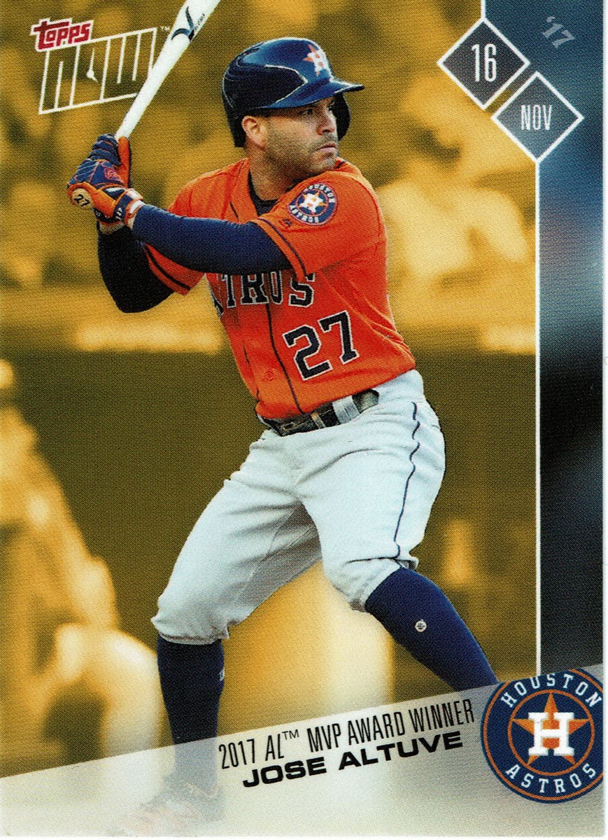 JOSE ALTUVE 2017 AL MVP AWARD WINNER HOUSTON ASTROS TOPPS NOW